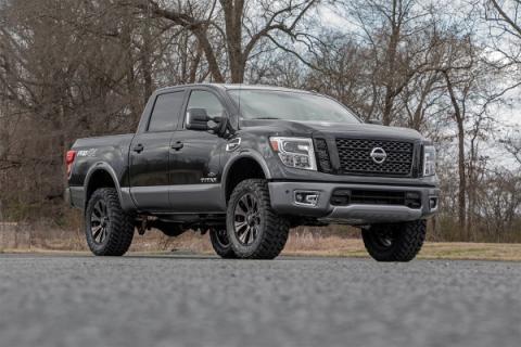 3 Inch Lift Kit N3 Shocks Red Nissan Titan 2WD/4WD (2004-2024) Rough Country