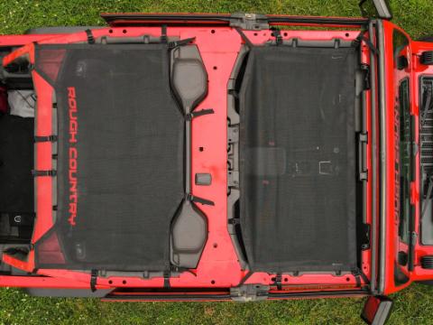 Jeep Wrangler JL Unlimited Mesh Bikini Top Plus 18-20 4 Door Black Rough Country