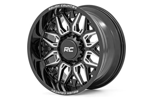 86 Series Wheel One-Piece Gloss Black 20x10 8x180 -19mm Rough Country