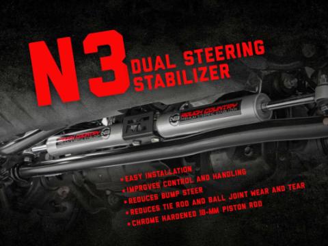 Dodge Dual Steering Stabilizer 14-20 RAM 2500/3500 Rough Country