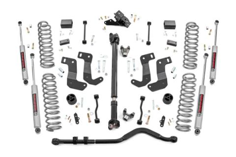 3.5 Inch Jeep Suspension Lift Kit Preminum N3 Shocks Stage 2 Coils &amp; Control Arm Drop 18-20 Wrangler JL Rubicon-2 Door Rough Country