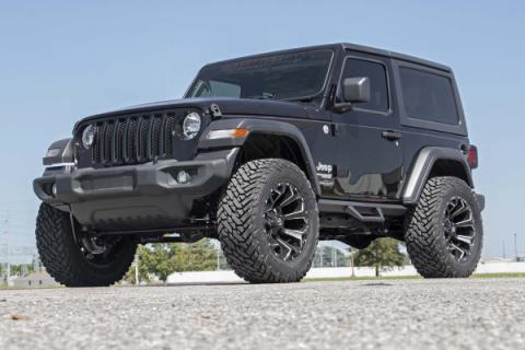Jeep Contoured Drop Steps 18-20 Wrangler JL 2 Door Rough Country