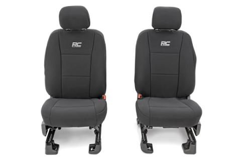 F-150 Neoprene Front &amp; Rear Seat Cover Black 15-20 F-150 XL, XLT Rough Country