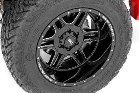 92 Series Wheel Machined One-Piece Gloss Black 20x12 8x6.5 -44mm Rough Country