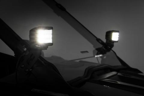 Polaris Dual LED Cube Kit w/ Black Series White DRL 20-21 Polaris RZR PRO XP Rough Country