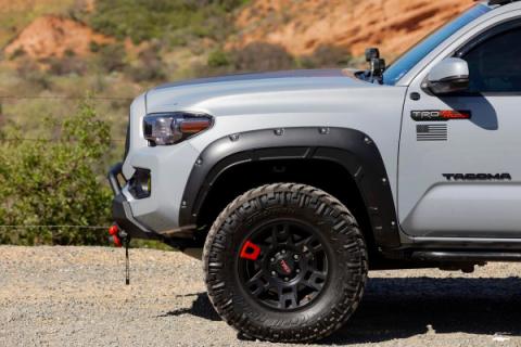 Defender Pocket Fender Flare Super White Toyota Tacoma (16-23) Rough Country