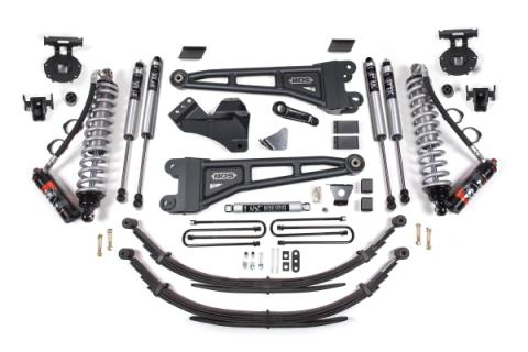 6 Inch Lift Kit w/ Radius Arm FOX 2.5 Performance Elite Coil-Over Conversion Ford F250/F350 Super Duty 05-07 4WD Diesel 6 Inch Leaf Springs