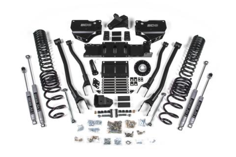 2025 Ram 2500 4WD (Diesel) 6 Inch 4-Link Suspension Lift Kit, 4.5 Inch Rear Lift, Coil Spring - NX2 Shocks BDS Suspension