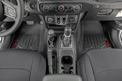 Heavy Duty Floor Mats Front &amp; Rear w/o Under Seat Lockable Storage 20-Up Gladiator JT Rough Country