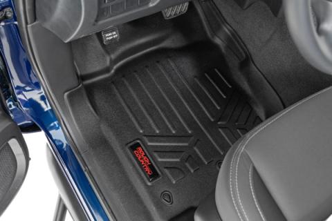 Heavy Duty Floor Mats Front/Rear-16-20 Nissan Titan, Titan XD Crew Cab Rough Country