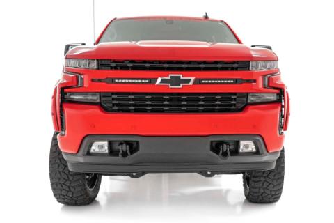 Chevy Tow Hook to Shackle Conversion Kit w/Standard D-Rings &amp; Rubber Isolators 19-20 Silverado 1500 Rough Country