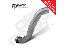 Exhaust Downpipe 4 Inch Inlet/Outlet No Sensor Bung Aluminized 08-10 F250/F350 Race Use Only Diamond Eye