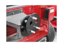 1987-2018 Jeep Wrangler YJ TJ JK Spare Tire Carrier Spacer Black Powdercoat Steel Anvil Off-Road