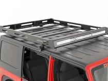 Jeep Roof Rack System w/Black-Series LED Lights 07-18 Wrangler JK Rough Country