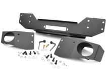Jeep Hybrid Stubby Winch Bumper w/Fog Mounts 07-18 Wrangler JK Rough Country