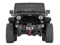 Jeep Hybrid Stubby Winch Bumper w/Fog Mounts 07-18 Wrangler JK Rough Country