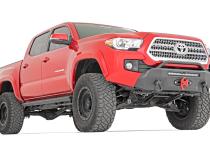 Front Bumper Hybrid 9500-Lb Pro Series Winch Synthetic Rope 16-22 Toyota Tacoma Rough Country