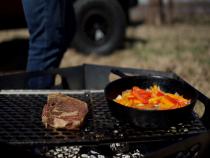 Overland Collapsible Fire Pit Stainless Steel Grill Grate Rough Country