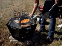 Overland Collapsible Fire Pit Stainless Steel Grill Grate Rough Country