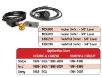 Exhaust Brake Push/Pull Switch Kit 5/8 Inch Diameter Shift Lever BD Diesel