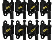 Direct Ignition Coil Kit Supercoil -Gm Ls2, Ls3 And Ls7 Black 8-Pack Supercoil For GM Ls2, Ls3, And Ls7- Black, 8 Pack ACCEL