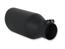 Exhaust Tip Exhaust Tip 4.5 Inch Black Angle Cut Fits 2.5 Inch Tubing, 11.00-In Long Clamp On Flowmaster