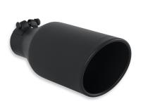 Exhaust Tip Exhaust Tip 4.5 Inch Black Angle Cut Fits 2.5 Inch Tubing, 11.00-In Long Clamp On Flowmaster