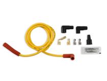 Single Wire Replacement Kit- Staight And 90 Degree Spark Plug Boots- Universal- Yellow Universal Single Wire Replacement Kit, Straight And 90 Degree Spark Plug Boots, 60 In, 8Mm, 500 Ohms Per Ft, Yellow ACCEL