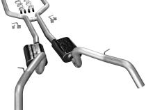 American Thunder Crossmember-Back Exhaust System Fits 1967-1969 Chevrolet Camaro And Pontiac Firebird, 3.0 Inch Aluminized Pipes Aggressive Sound Flowmaster