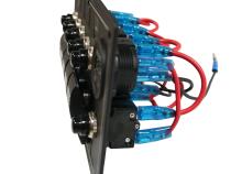 5-Switch Voltmeter Panel W/Breakers Black Bulldog Winch