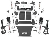 4 Inch Suspension Lift Kit Lifted Struts &amp;amp; V2 Shocks 19-20 19-20 Silverado/Sierra 1500 Trailboss/AT4 4WD Rough Country