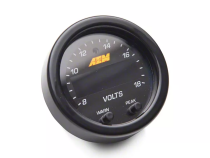 X-Series Voltage Gauge Kit 8-18 Volts / Black Bezel and Volts Faceplate AEM Electronics