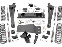 5.0 Inch Dodge Suspension Lift Kit Dual Rate Front and Rear Coil Springs Radius Arms 19-Up Ram 2500 4WD Diesel Rough Country