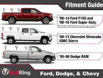 Classic Raised Fit Retractable Tie-Down Anchors '98-14 Ford F150 and '98-16 Ford F-250/F-350 Super Duty '88-13 Chevrolet Silverado and GMC Sierra '95-08 Dodge RAM 1500/2500/3500 Bullring