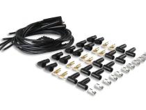 Spark Plug Wire Set- 8MM Black Wire With Black Straight Boots 4040K, Spark Plug Wires, Super Stock, Spiral Core, 8Mm, Black, Set ACCEL