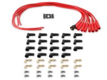 Spark Plug Wire Set- 8MM Red Wire With Red Straight Boots 4040R, Spark Plug Wires, Super Stock, Spiral Core, 8Mm, Red, Set ACCEL