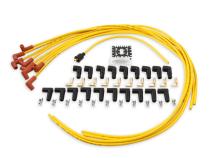 Spark Plug Wire Set 8MM Yellow With Orange 90 Deg Boots 4041 8MM Universal Fit Super Stock Spark Plug Wires Feature A Spiral Core And Yellow Silicone Jacket ACCEL