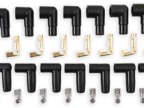 Spark Plug Wire Set 8MM Yellow With Orange 90 Deg Boots 4041 8MM Universal Fit Super Stock Spark Plug Wires Feature A Spiral Core And Yellow Silicone Jacket ACCEL