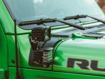 18-Pres Jeep Wrangler JL Cowl Mount Fits 2 D-Series Pro RIGID Industries