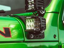 18-Pres Jeep Wrangler JL Cowl Mount Fits 2 D-Series Pro RIGID Industries