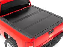 Low Profile Hard Tri-Fold Tonneau Cover 07-13 1500 5.5 Foot Bed w/Rail Caps Rough Country