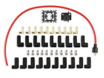 Spark Plug Wire Set 8MM Universal Red Wire With Red 90 Deg Boots 5041R, Spark Plug Wires, Super Stock, Spiral Core, 8Mm, Red, Set ACCEL