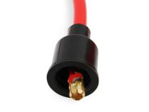 Spark Plug Wire Set 8MM Universal Red Wire With Red 90 Deg Boots 5041R, Spark Plug Wires, Super Stock, Spiral Core, 8Mm, Red, Set ACCEL
