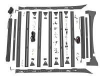 Ford Roof Rack System w/Front and Rear Facing LEDs and 40 Inch Single Row Black Series Light Bar 15-18 Ford F-150 Rough Country