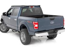 Ford Roof Rack System w/Front and Rear Facing LEDs and 40 Inch Single Row Black Series Light Bar 15-18 Ford F-150 Rough Country