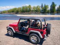 Jeep Bikini Top Header Safari Bikini Tops For Jeep 1997-2002 Wrangler TJ Black Denim Fabric Bestop