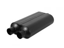 Super 50 Series Chambered Muffler Super 50 3.00 Center In 2.50 Dual Out Mild Sound Flowmaster