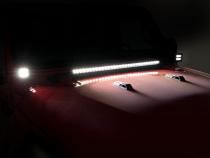 Jeep JL/Gladiator 2 Inch LED Lower Windshield Kit Black Series w/Amber DRL For 18-Pres Wrangler JL/20-Pres Gladiator Rough Country