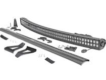 Jeep 50-inch Black Series Curved LED Light Bar Upper Windshield Kit 84-01 Jeep XJ Cherokee Rough Country