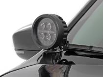 LED Light Kit Ditch Mount 2 Inch Black Pair Amber DRL Jeep KL 14-21 Rough Country